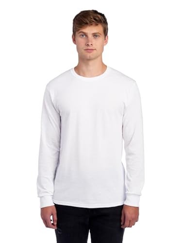 Jerzees Men's Dri-Power Cotton Blend Long Sleeve Tees, Moisture Wicking, Odor Protection, UPF 30+, Sizes S-3X, White, XX-Large - Image 5