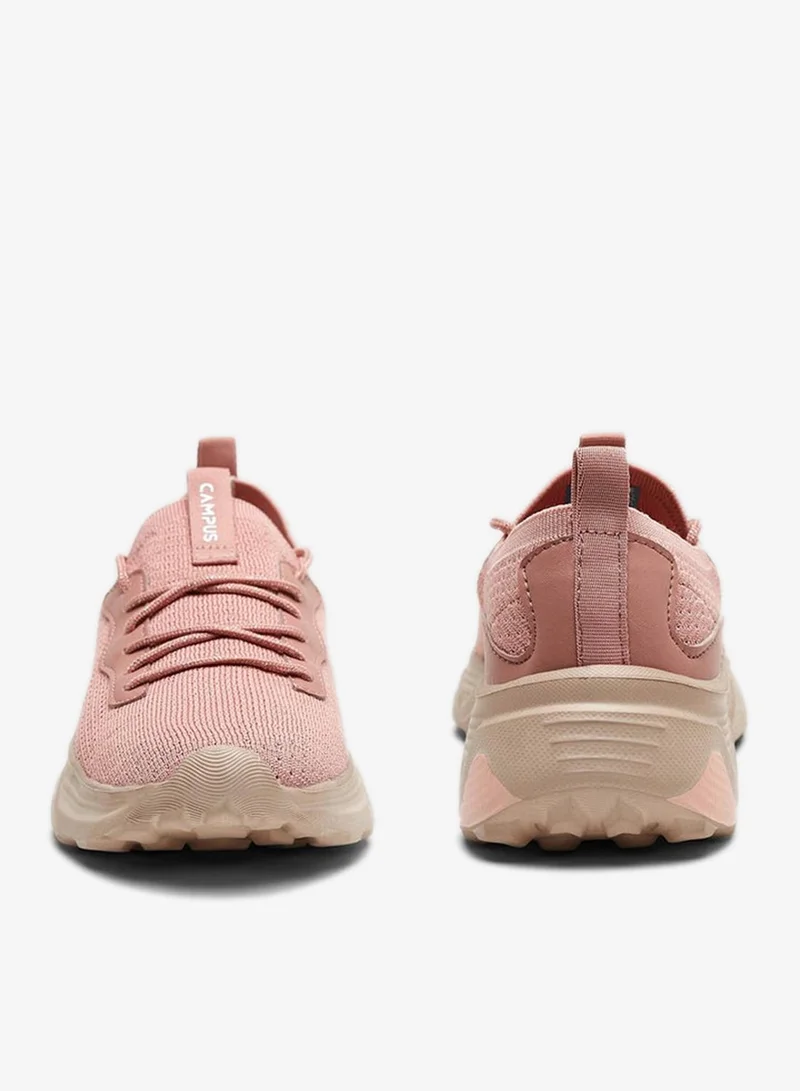 CAMPUS Peach/Crm Women’s Low Top Sneakers – Sleek Lace Up Fit Shoes with Bold Patterned Sole for a Standout Look for Women | Best Price UAE