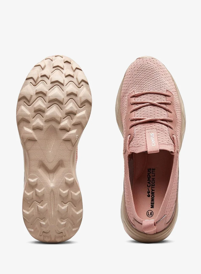 CAMPUS Peach/Crm Women’s Low Top Sneakers – Sleek Lace Up Fit Shoes with Bold Patterned Sole for a Standout Look for Women | Best Price UAE