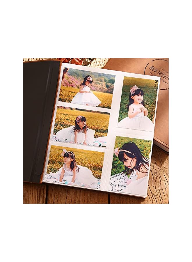 The Bros Large Photo Album Scrapbook,4x6 Photos Extra Large Capacity Family Photo Book PU Leather Linen Shape Cover Memo Picture Ablums for Family Wedding Anniversary Birthday Present (1000 Pockets) (Grey) - Image 5