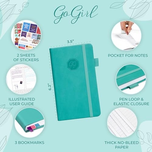 GoGirl Planner and Organizer for Women – Pocket Weekly Planner, Goals Journal & Agenda for Time Management & Productivity. Undated (Turquoise) - Image 2