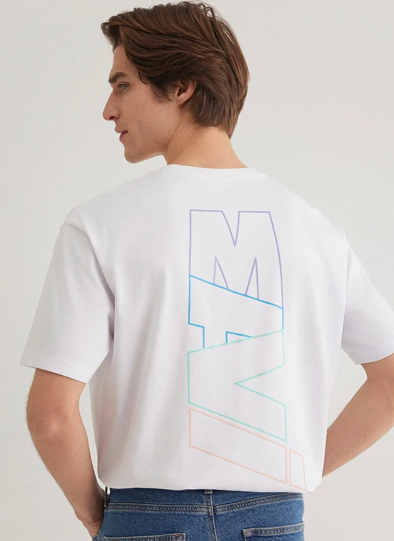 Mavi Logo Printed Crew Neck T-Shirt