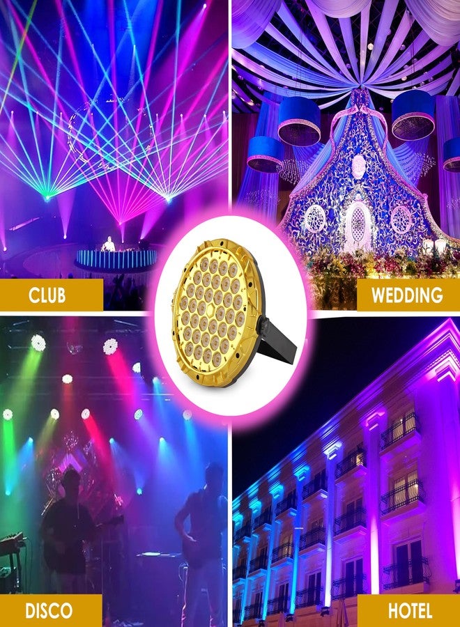 الجستو إضاءة مسرح جيستو RGB - 36 مصباح LED للحفلات مع جهاز تحكم عن بعد | إضاءة علوية متغيرة الألوان بالأشعة فوق البنفسجية 6 في 1 للمنزل، وأعياد الميلاد، والديسكو، والفعاليات، واحتفالات ديوالي، وديكورات العروض | أضواء ديسكو متغيرة الألوان للحفلات - Image 2