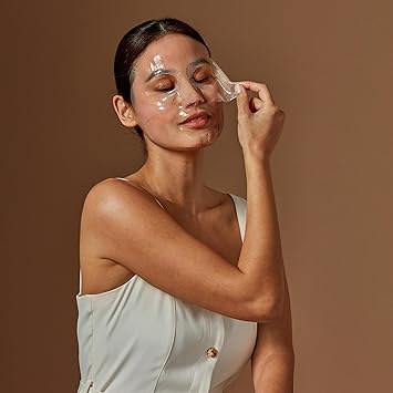 GOLD COLLAGEN Hydrogel Mask Set Face Masks Skincare Set for Dehydrated Tired Skin Pack of 4 Sheet Mask with Hyaluronic Acid Against Wrinkles Fine Lines Cooling Effect Made in South Korea - Image 5