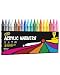 Bandle B. Bandle B Acrylic Paint Markers Set of 18 Paint Pens for Art Fabric Coloring and JournalingQuickDrying Waterproof NonToxic Reversible ChiselDot Tip - Image 2