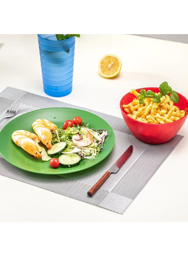 KX-WARE Plastic Bowls - Unbreakable and Reusable 6-inch Plastic Cereal/Soup/Salad Bowls Multicolor, Microwave/Dishwasher Safe, BPA Free Multi - Image 5