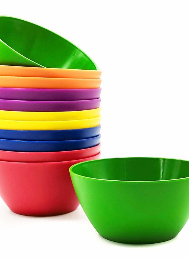 KX-WARE Plastic Bowls - Unbreakable and Reusable 6-inch Plastic Cereal/Soup/Salad Bowls Multicolor, Microwave/Dishwasher Safe, BPA Free Multi - Image 1