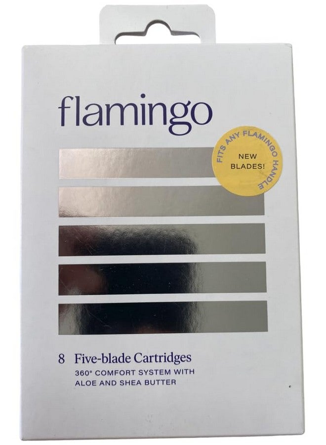 Flamingo Women'S Razor Blade Refills - 5-Blade Refill Cartridges - 8 Pack - Image 1