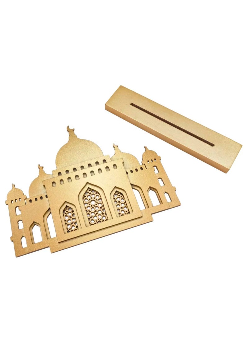 ديكور منزلي خشبي للمسجد الذهبي لشهر رمضان - Image 4