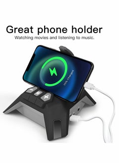 Y&D Peafowl Wireless Bluetooth Speaker with Bracket 5.0 Smart Portable IPX6 Waterproof 5000mah Battery 30H Play Time USB Charging Interface Support iPhone iPad Black  - Image 2