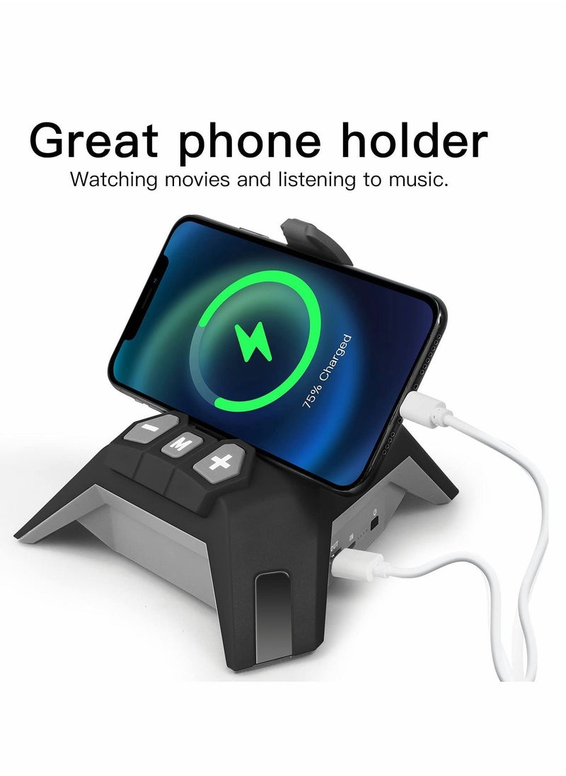 Y&D - Peafowl Wireless Bluetooth Speaker with Bracket 5.0 Smart Portable IPX6 Waterproof 5000mah Battery 30H Play Time USB Charging Interface Support iPhone iPad Black - Image 1