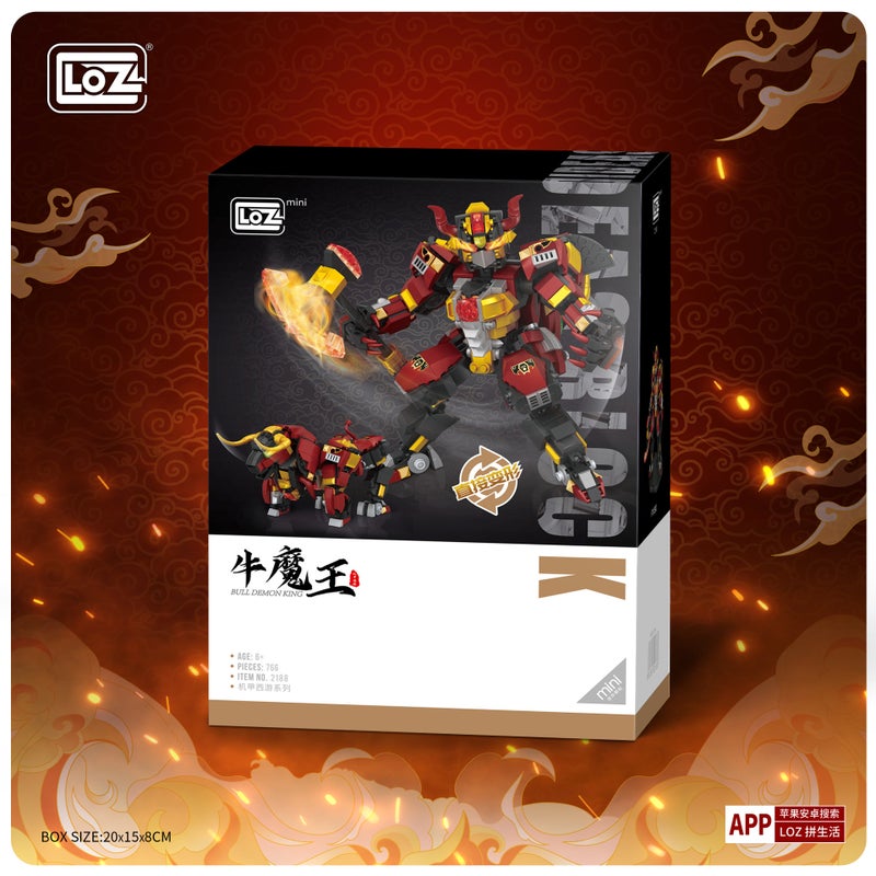 Loz New Building Blocks 2188 Bull Demon King Westward Journey Series Educational Assembled Building Blocks Toy Model Children's Gift (loz-2188 Bull Demon King)