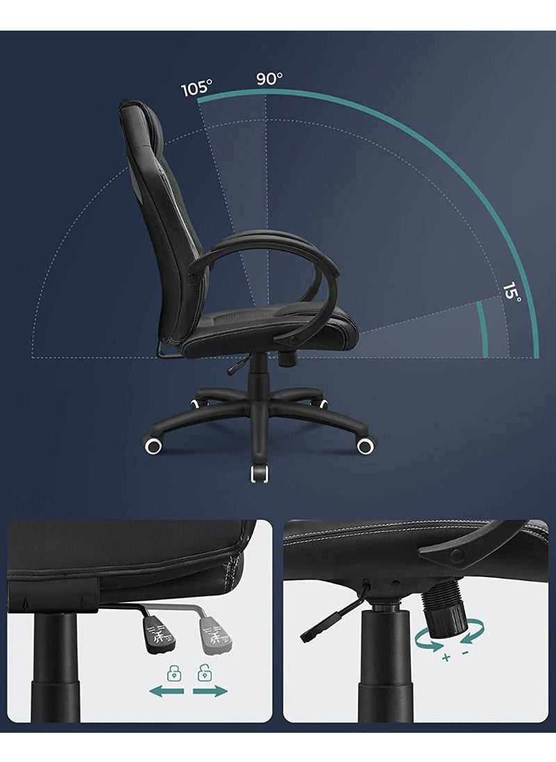 SONGMICS Songmics Black Obg56B New Era Gaming Chairs for Playstation, Office, Gaming Station, Home, Study Room  - Image 3
