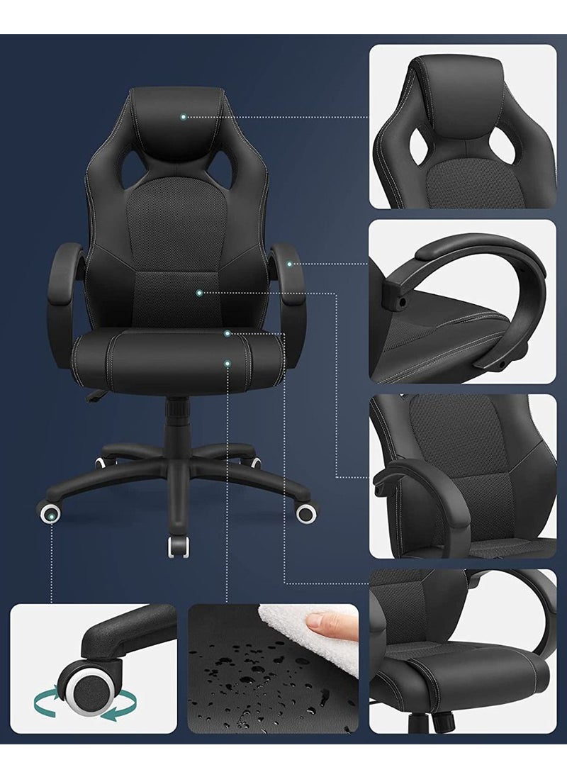 SONGMICS Songmics Black Obg56B New Era Gaming Chairs for Playstation, Office, Gaming Station, Home, Study Room  - Image 2