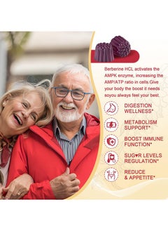 NEVISS Berberine Supplement 1500mg, AMPK Activator with 3G Prebiotic Fiber, B1 B3 B6, Sugar Free Berberine HCL Gummies for Women and Men - Supports Immune System, Digestive, Body & Management, 1pack 60 Cts  - Image 3