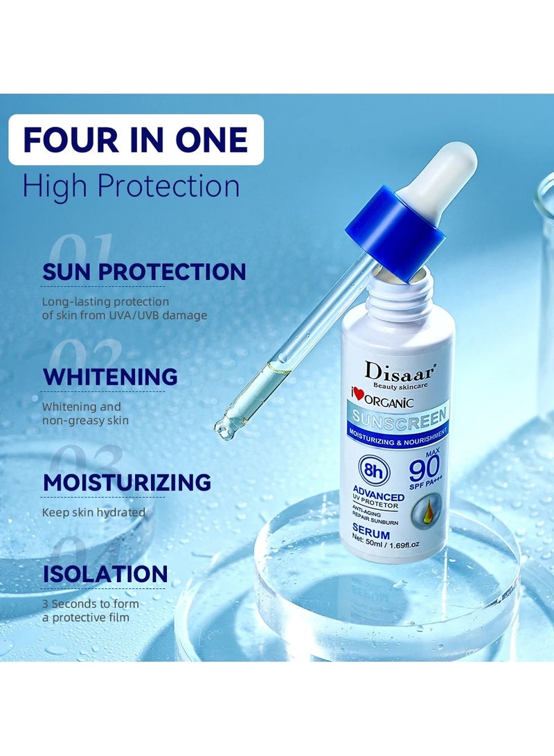 ديسار كريم واقية من الشمس غسول العزلة ليس دهني ومشرق ترطيب تبييض مقاوم للماء منعش SPF50/60/90 PA + - Image 2