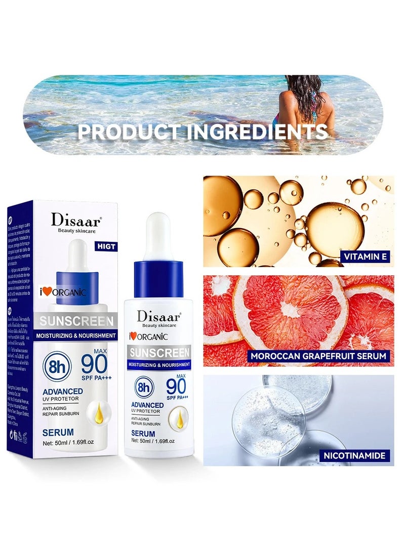 ديسار كريم واقية من الشمس غسول العزلة ليس دهني ومشرق ترطيب تبييض مقاوم للماء منعش SPF50/60/90 PA + - Image 4