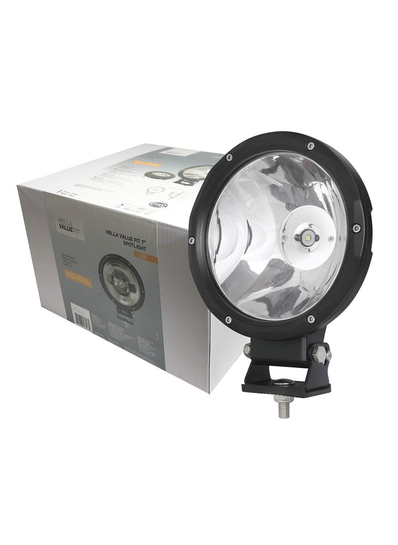 HELLA Hella 357200001 ValueFit 7" Driving Beam Light,Black & Silver  - Image 3