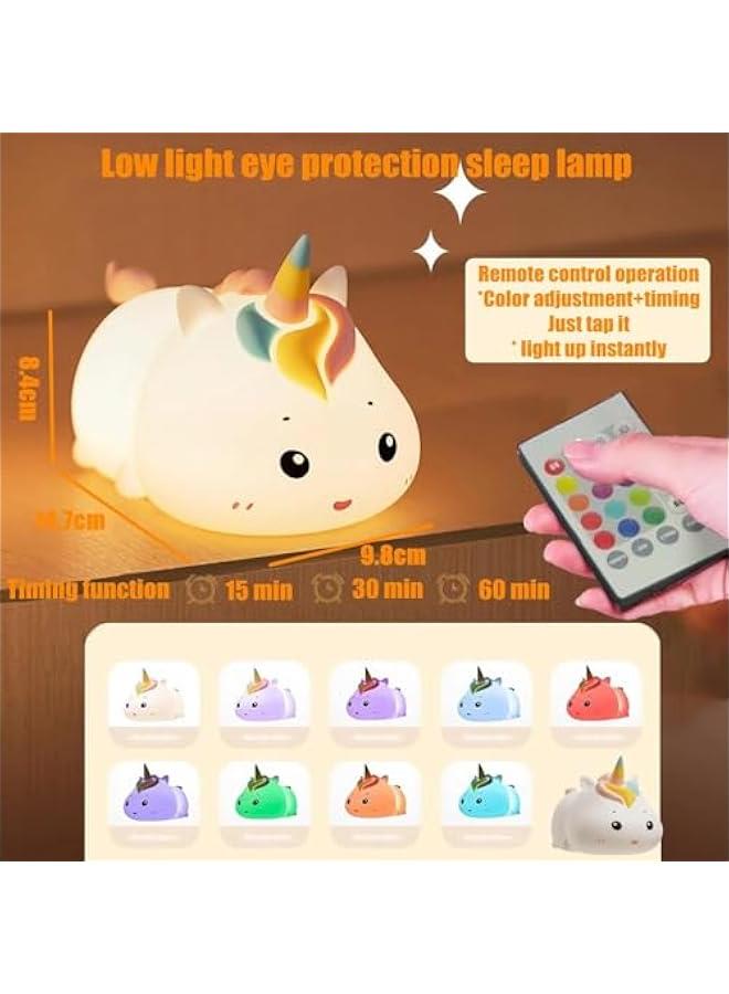 هوكور HOOKOR Night Light for Kids,Silicone Cute Night Lamp for Baby Room,Touch Control Dimmable Nightlight,Color Changing Nursery Lamp,USB Rechargeable Bedside Lamp for Breastfeeding Toddler Boys & Girls - Image 3