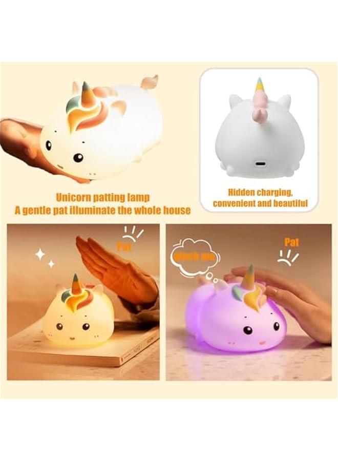 هوكور HOOKOR Night Light for Kids,Silicone Cute Night Lamp for Baby Room,Touch Control Dimmable Nightlight,Color Changing Nursery Lamp,USB Rechargeable Bedside Lamp for Breastfeeding Toddler Boys & Girls - Image 4