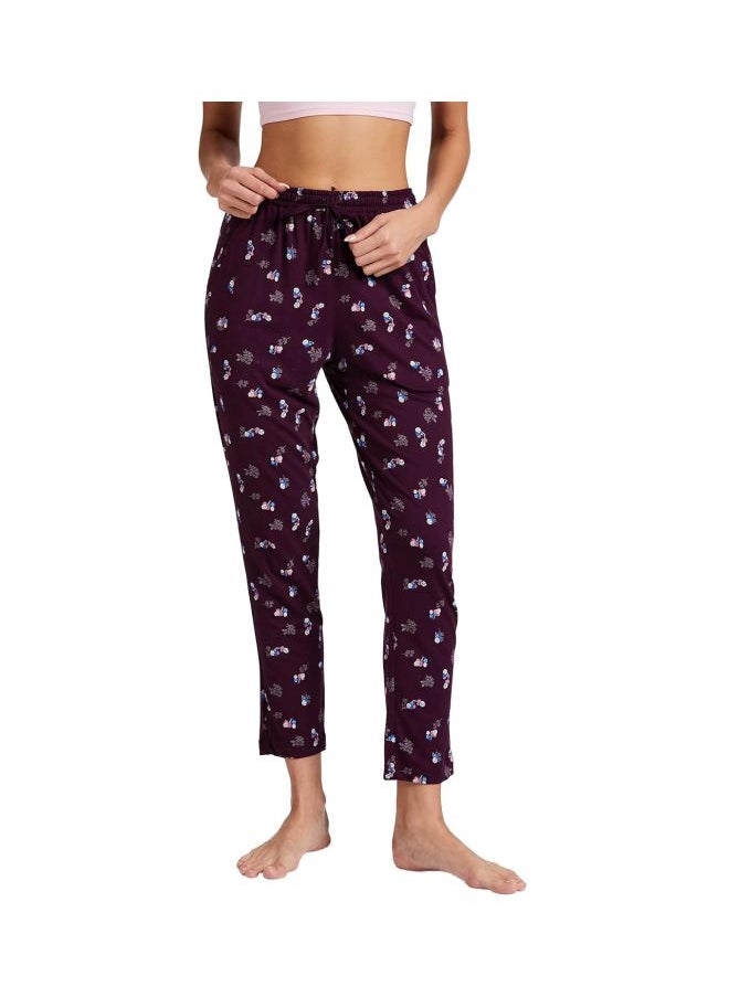 JOCKEY Jockey RX09 Women Micro Modal Cotton Relaxed Fit Printed Pyjama with Lace Trim on Pockets  - Image 1
