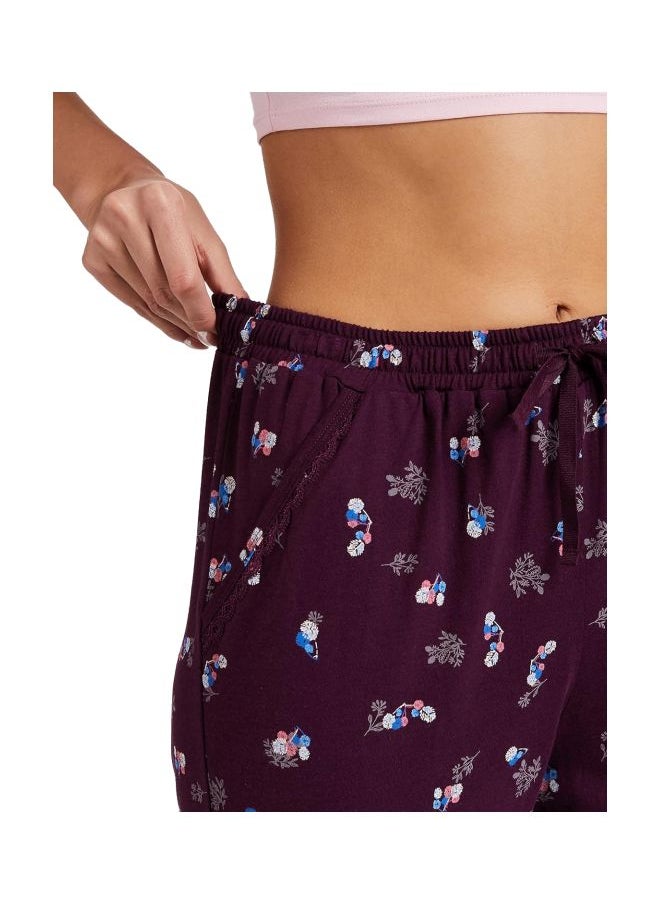JOCKEY Jockey RX09 Women Micro Modal Cotton Relaxed Fit Printed Pyjama with Lace Trim on Pockets  - Image 5