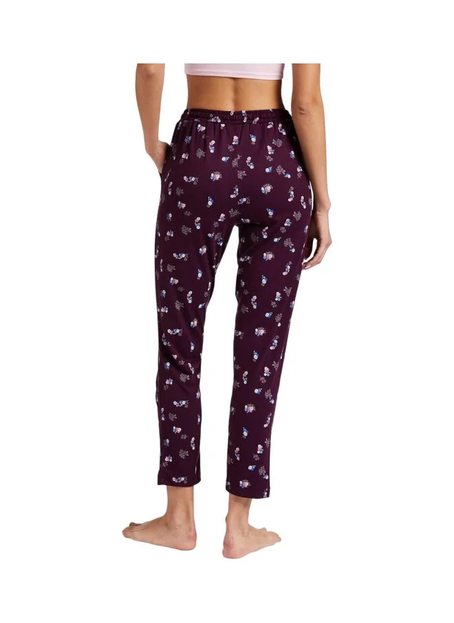 JOCKEY Jockey RX09 Women Micro Modal Cotton Relaxed Fit Printed Pyjama with Lace Trim on Pockets