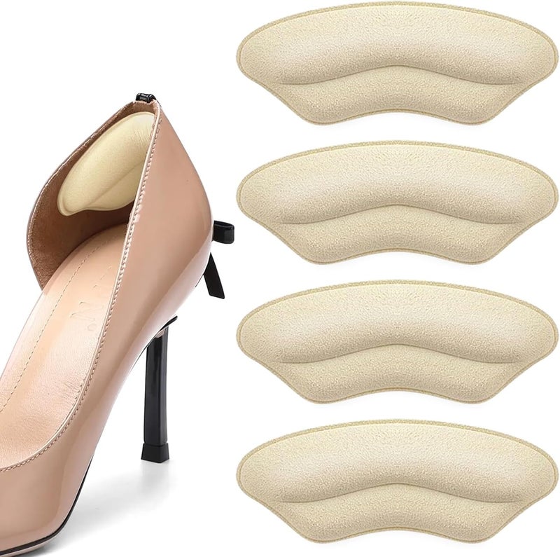 Self-Adhesive Heel Grips & Protectors - Non-Slip Cushion Inserts (8pcs, Beige) - Image 1