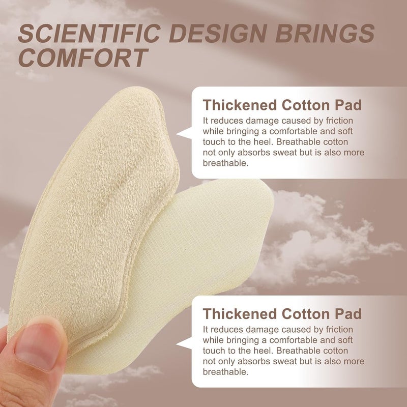 Self-Adhesive Heel Grips & Protectors - Non-Slip Cushion Inserts (8pcs, Beige) - Image 3