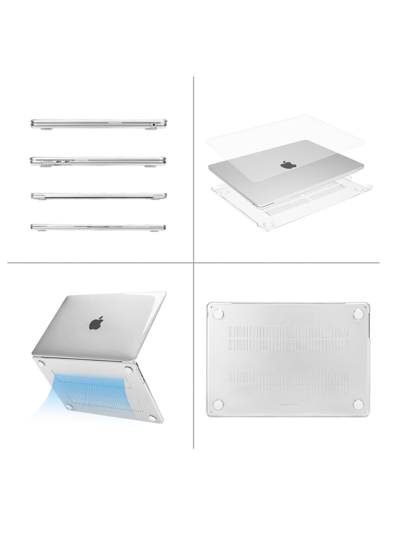 حافظة واقية متينة صلبة لجهاز MacBook Air 2023 مقاس 15 بوصة (طراز A2941، شريحة M2)، تصميم شفاف للغاية لملاءمة مثالية وعرض رائع - Image 5