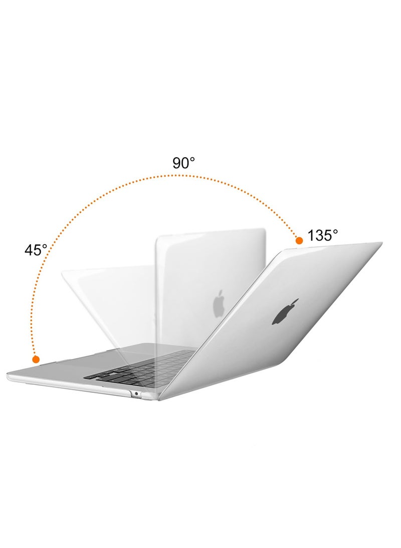 حافظة واقية متينة صلبة لجهاز MacBook Air 2023 مقاس 15 بوصة (طراز A2941، شريحة M2)، تصميم شفاف للغاية لملاءمة مثالية وعرض رائع - Image 4