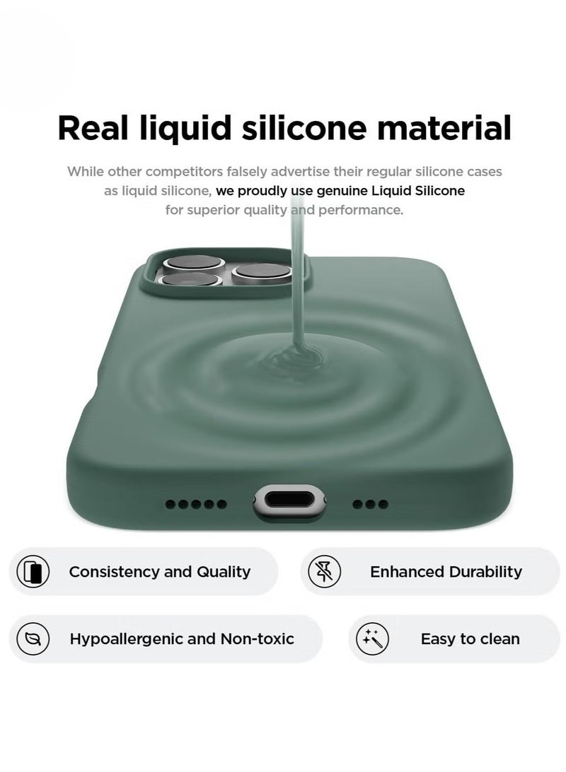 ELTRAZONE Midnight Green iPhone 16 Pro Case – Slim Shockproof Full Body Protection with Soft Microfiber Lining, Scratch-Resistant - Image 5