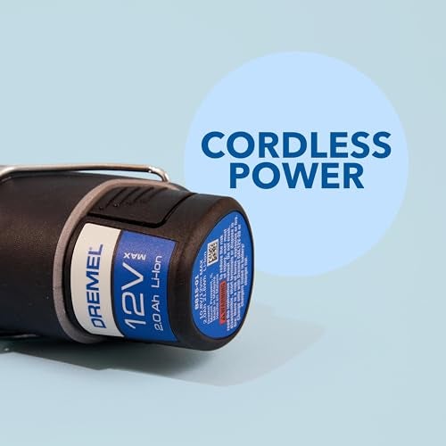 DREMEL أداة دريمل 8240-5 اللاسلكية 12 فولت مع سرعة متغيرة ومقبض مريح - تشمل حزمة بطارية 2AH، شاحن، 5 ملحقات، مفتاح، وحقيبة حمل أدوات من القماش - Image 5