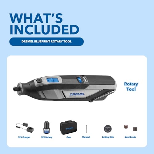 DREMEL أداة دريمل 8240-5 اللاسلكية 12 فولت مع سرعة متغيرة ومقبض مريح - تشمل حزمة بطارية 2AH، شاحن، 5 ملحقات، مفتاح، وحقيبة حمل أدوات من القماش - Image 4