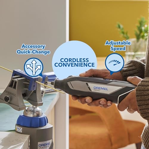 DREMEL أداة دريمل 8240-5 اللاسلكية 12 فولت مع سرعة متغيرة ومقبض مريح - تشمل حزمة بطارية 2AH، شاحن، 5 ملحقات، مفتاح، وحقيبة حمل أدوات من القماش - Image 3