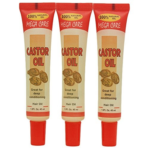 Sunflower Cosmetics Mega Care Tube Hair Oil 1.5oz (3 Pack) (Castor Oil) - Image 1