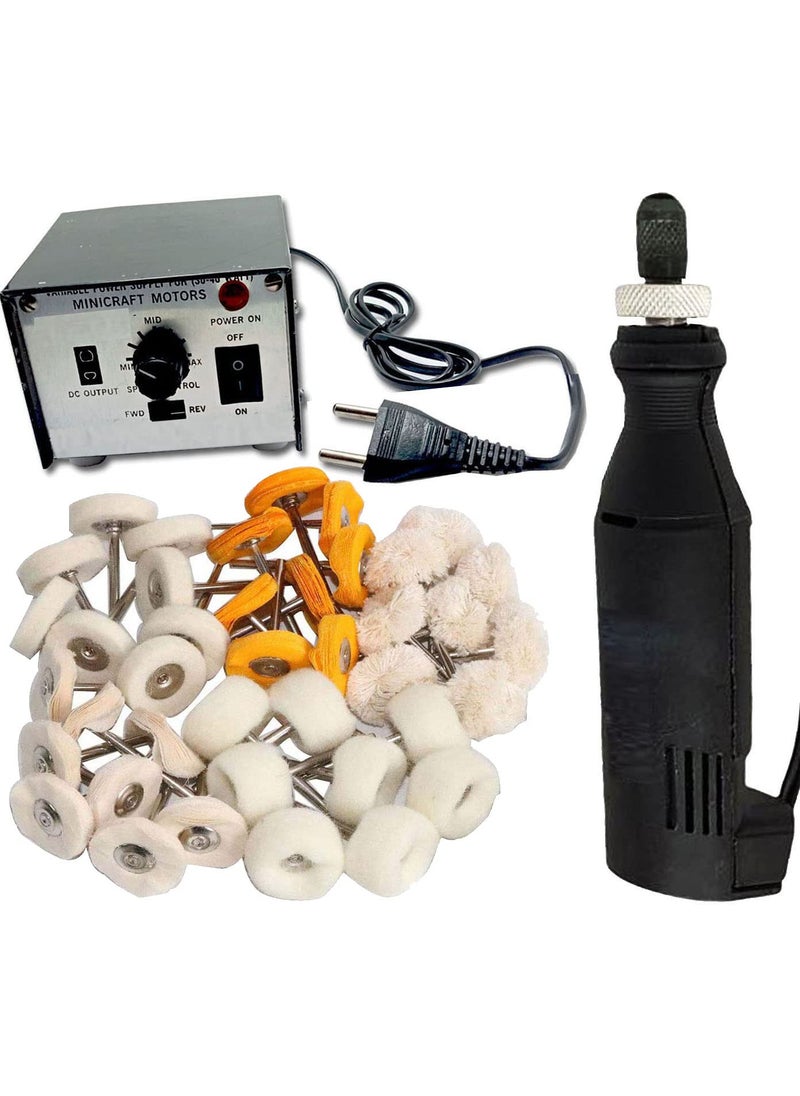 DIY Crafts DIY Crafts 16x Type Wheel Burr, Buffing Wheel, Tools Minicraft Machine/Mini Drill Machine With 12V Speed And Direction Control Stabilizer Elimeter Box (16x Type Wheel Burr, Buffing Wheel)  - Image 1