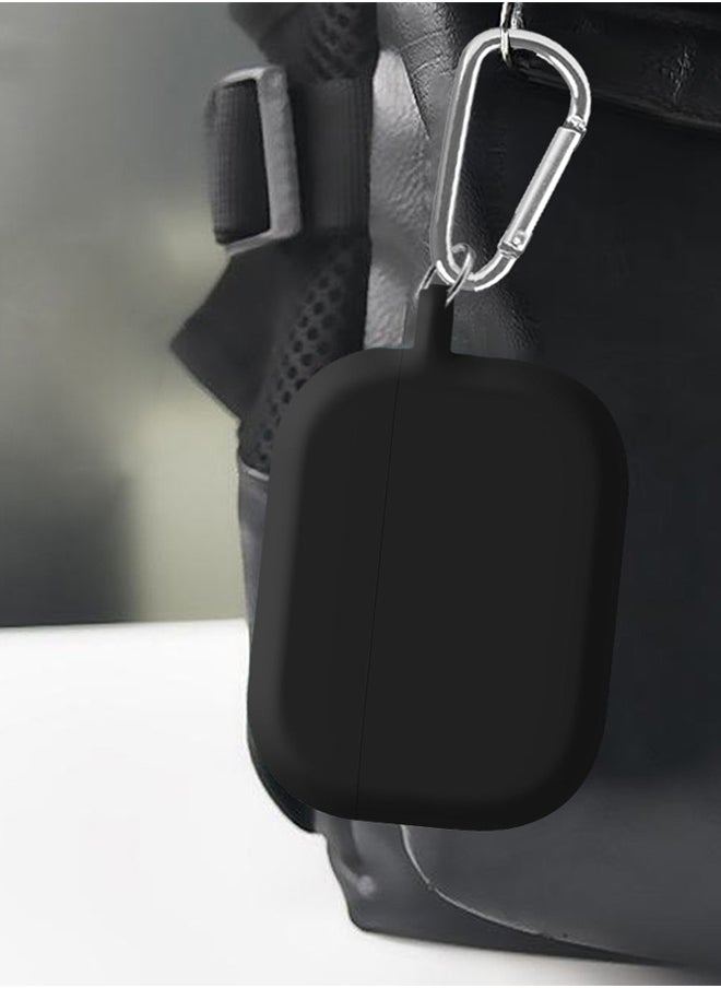 CATANES - Shockproof Case For Airpod Pro Silicone Protective Case Shockproof Case Ultra Slim Cover with Keychain Carabiner Black - Image 1