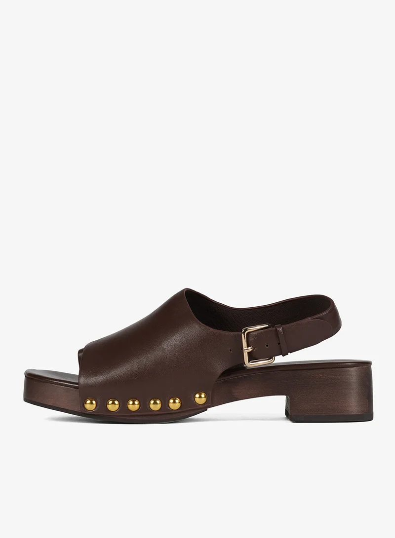 Jeffrey Campbell Wooden heeled Slingback thong sandals