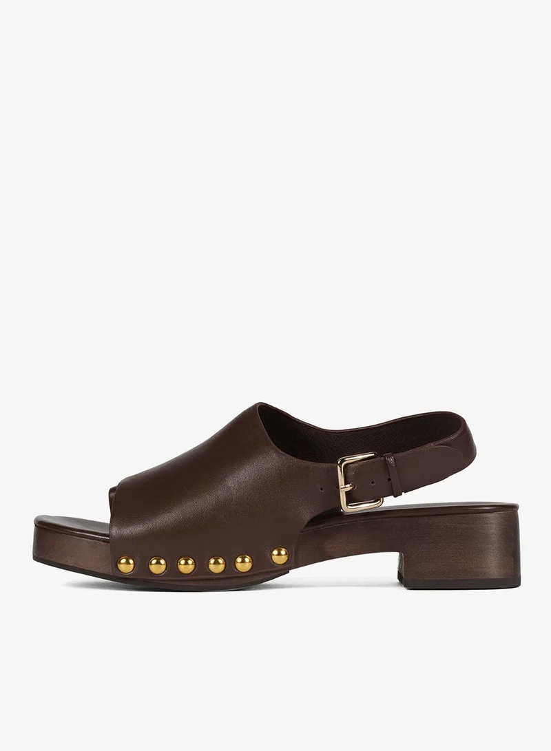 Jeffrey Campbell Wooden heeled Slingback thong sandals