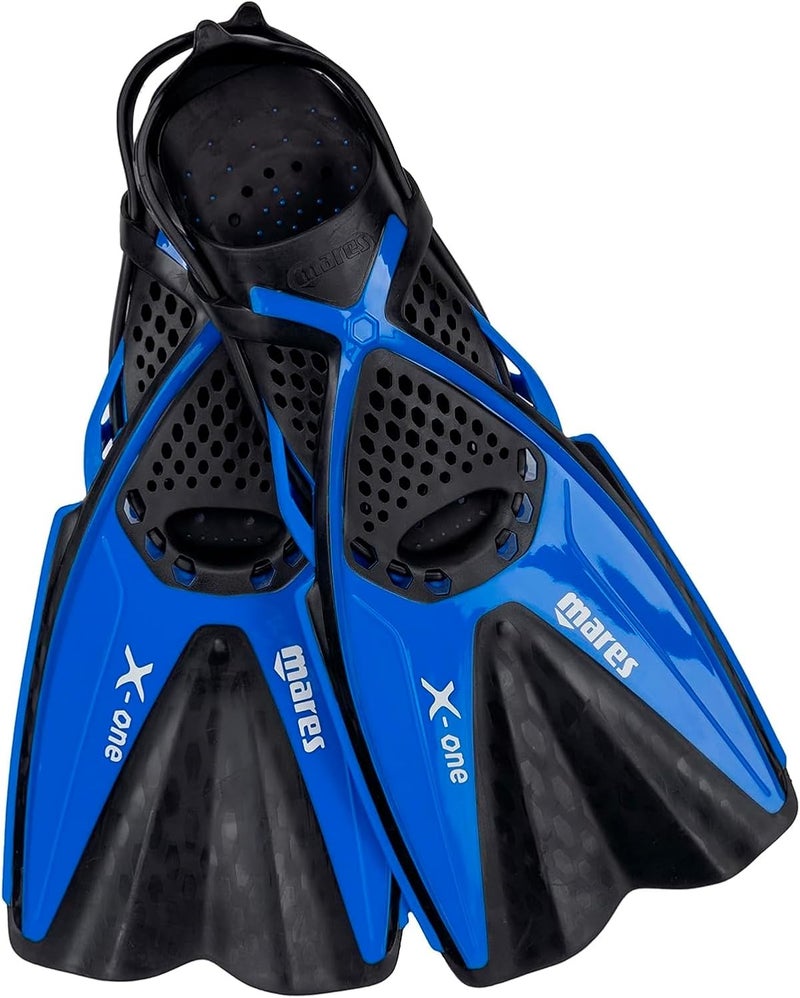 Mares Adult X-One Marea Snorkeling Gear Set, Wide Vision Mask w/Soft Silicone Face Piece, Ergonomic Snorkel, Lightweight Open Heel Swimming Fins, 410794 - Image 5