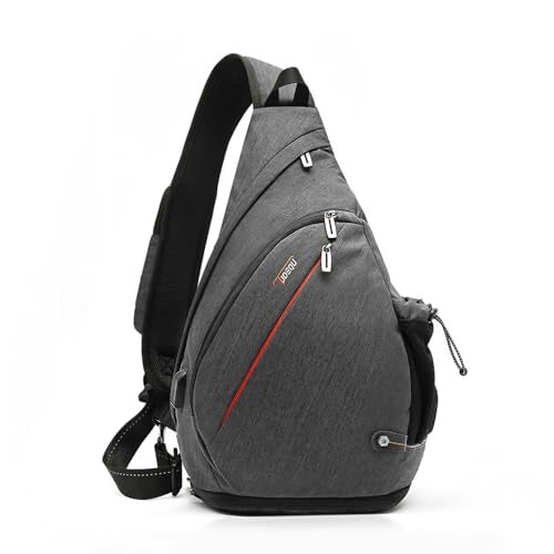 TUDEQU Sling Bag for Men Crossbody Backpack,8 Pockets Sling Backpack Mens Sling Bag,19L Sling Pack,One Strap Backpack for Men - Image 1