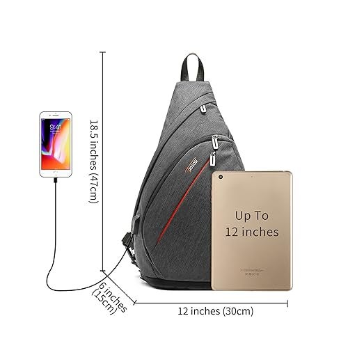 TUDEQU Sling Bag for Men Crossbody Backpack,8 Pockets Sling Backpack Mens Sling Bag,19L Sling Pack,One Strap Backpack for Men - Image 5