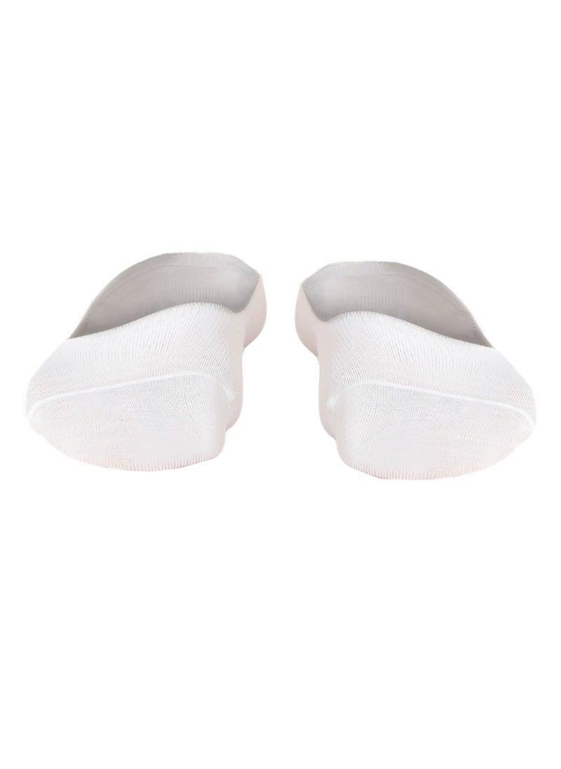 MEN'S NO SHOW INVISIBLE SOCKS - WHITE (PACK OF 3)