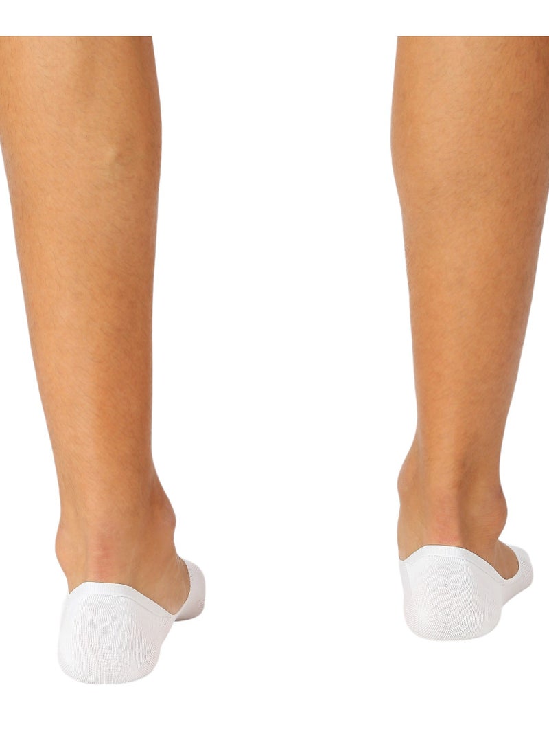 MEN'S NO SHOW INVISIBLE SOCKS - WHITE (PACK OF 3)