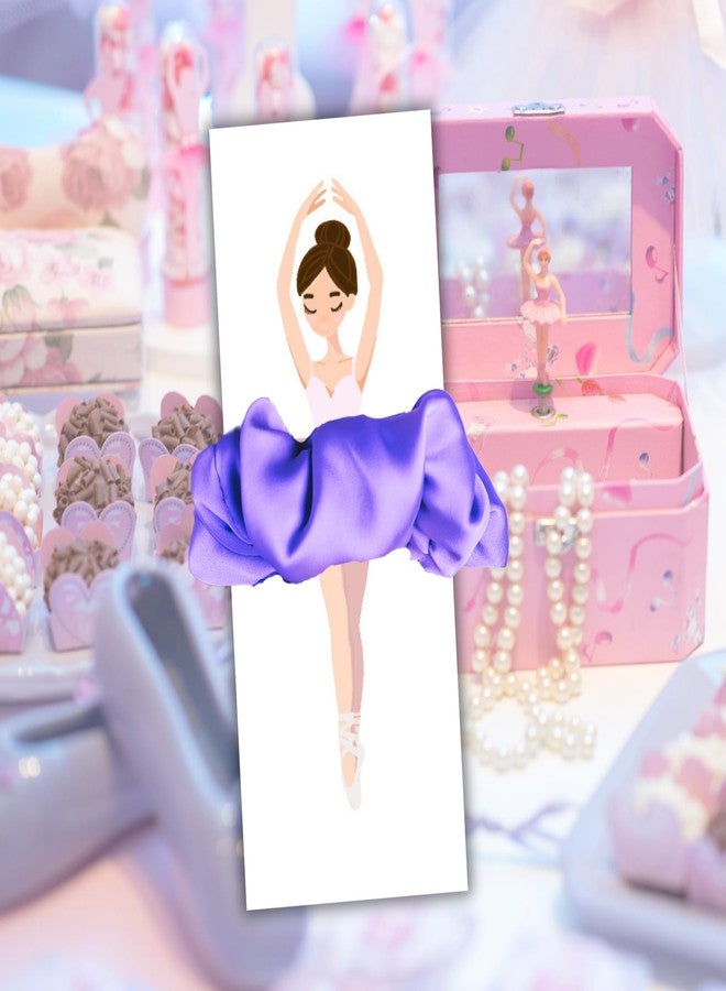 Lashicorn Ballerina Scrunchie Card Holder for Favors Girls | 24 pk 2.125x5.5” Birthday Party Valentine’s VDay Tags Hair Makes Tutu Skirt Cardboard for Selling - Image 5