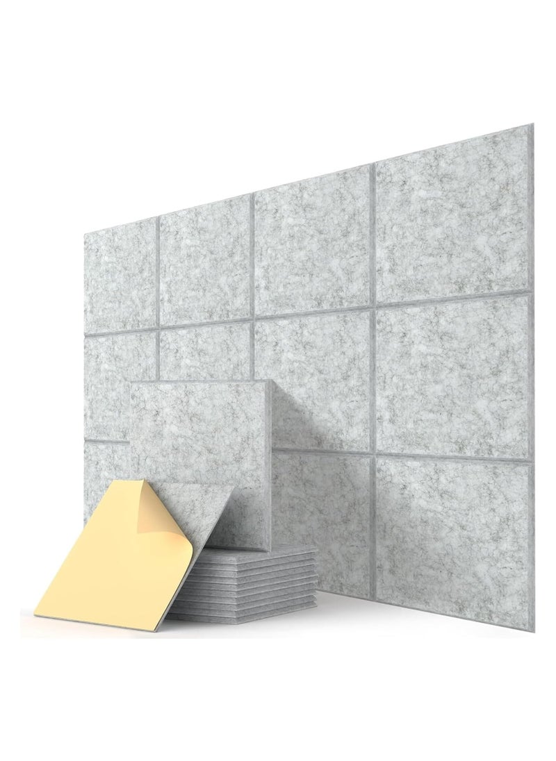 Generic 12 Pack Acoustic Wall Panels with Self-Adhesive 30X30X1CM Sound Proof Foam Panels High Density Sound Absorbing Panels Decorative Soundproof Wall Panels Felt board Decorative Notice Board Sound Proof  - Image 1