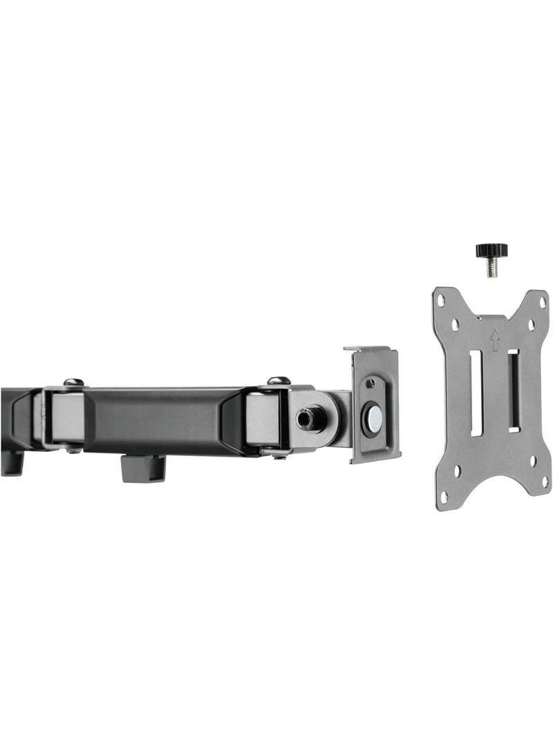 Desktop monitor stand arm for 13-27 inch monitors – clip-on mounting base – for desk organization and space saving - Image 1