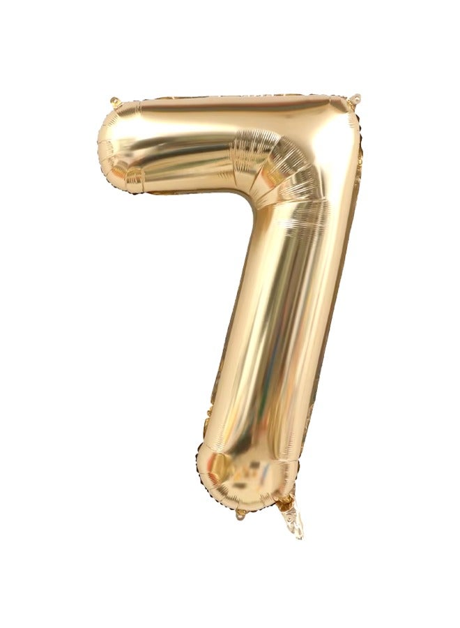 40 Inch Rose Gold Number 7 Balloon – Elegant Foil Decoration for Birthdays & Anniversaries - Image 1