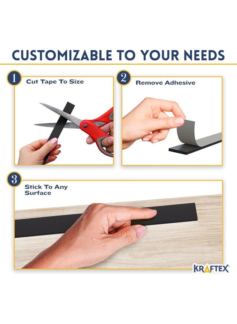 Magnetic Tape Magnet Strips, New Adhesive Backing for Walls, Boards, Crafts, Storage, DIY, Home, Garage and Displays 32mm Wide 5 Pack - Image 4